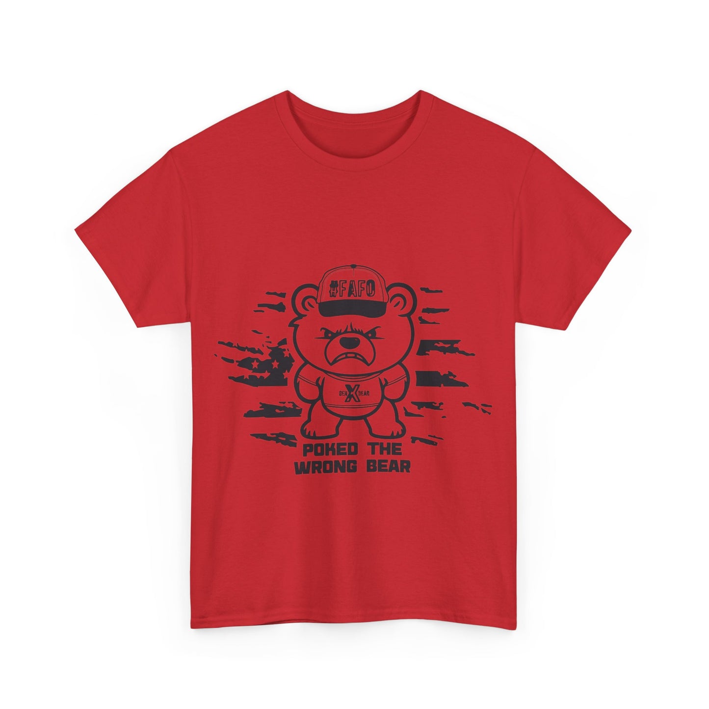 Poked the Wrong Bear Unisex Heavy Cotton Tee