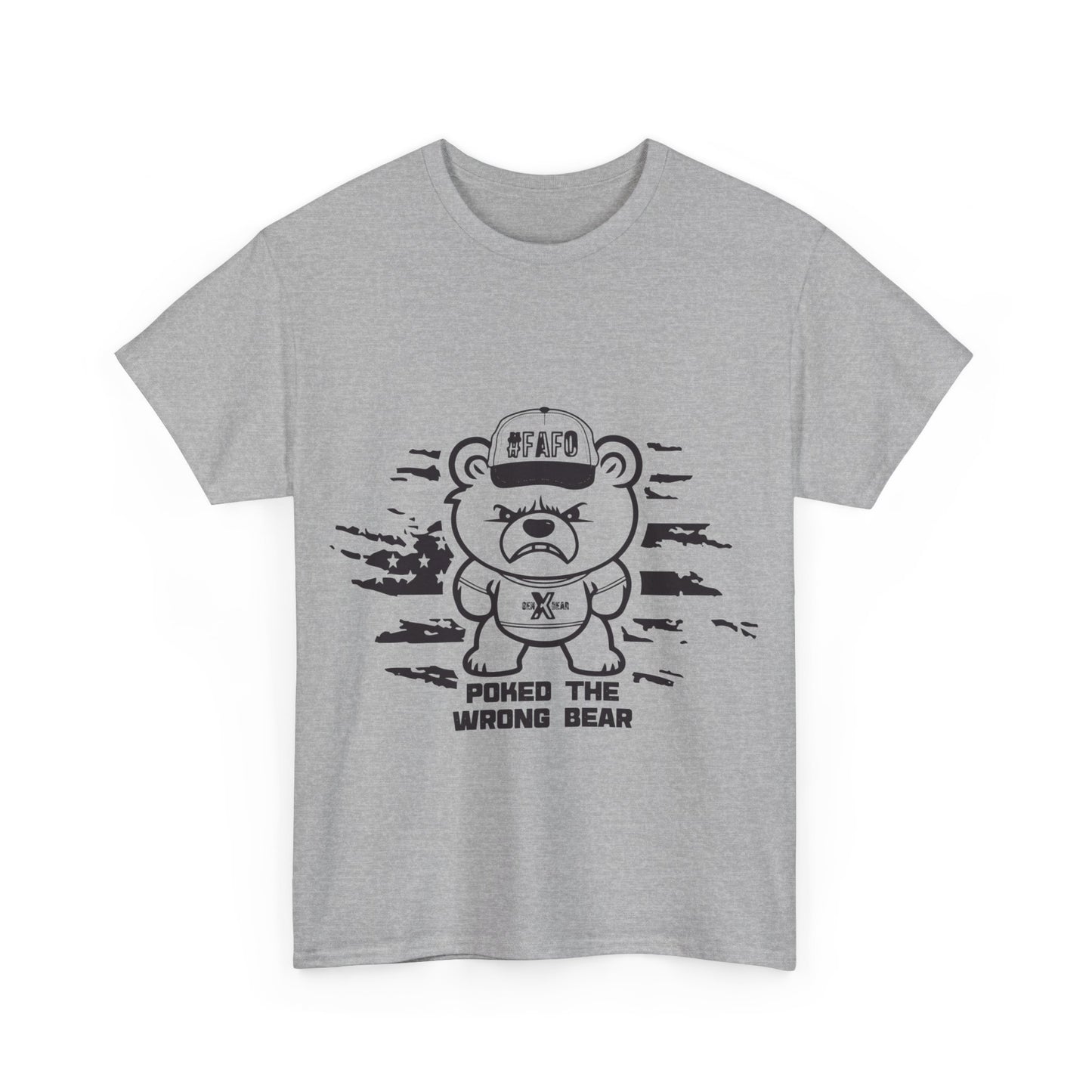 Poked the Wrong Bear Unisex Heavy Cotton Tee